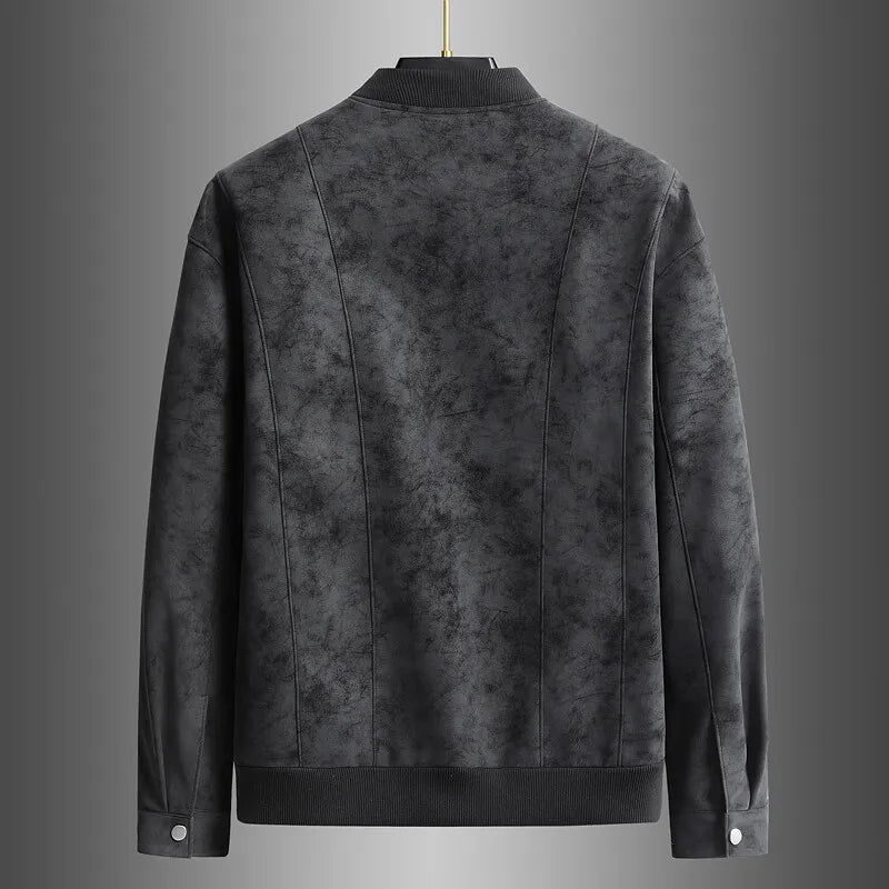 Casaco de basebol em camurça