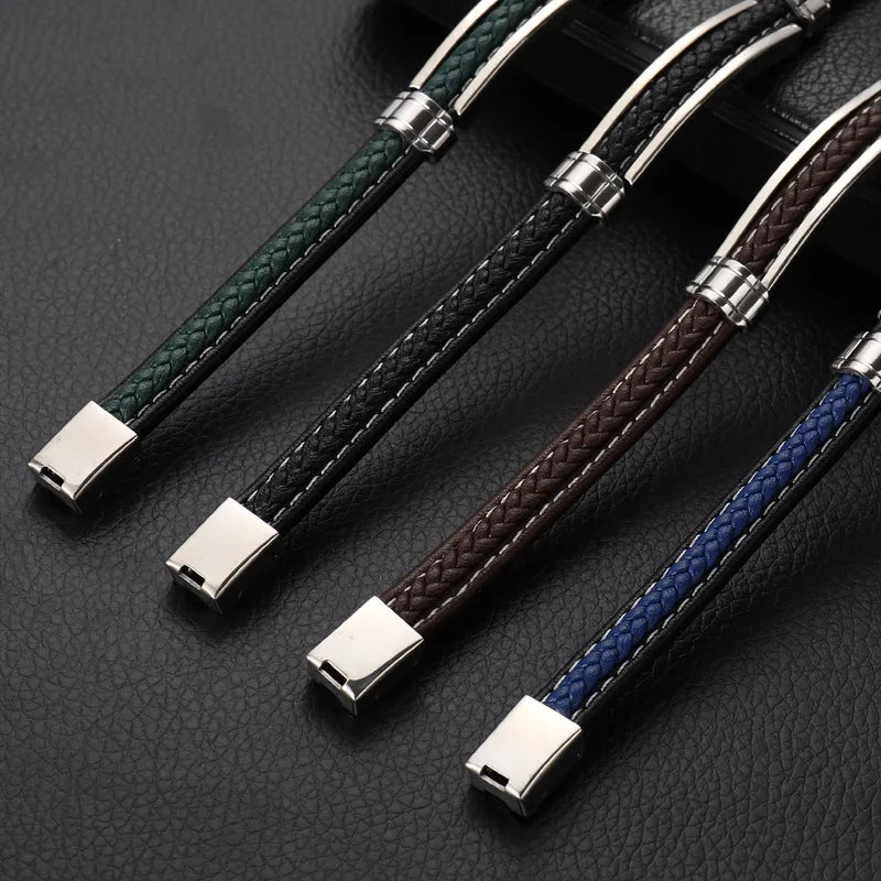 Pulseira elegante de aço inoxidável para homem