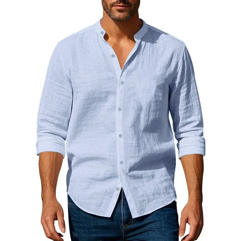 Camisa de verão em algodão/linho