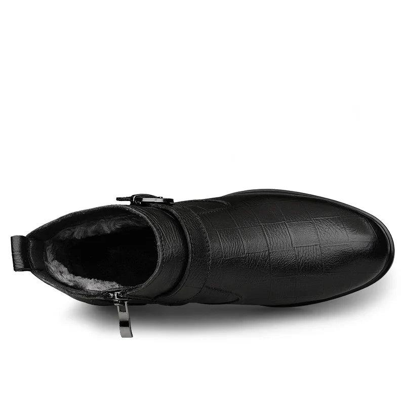 Botas de couro genuíno