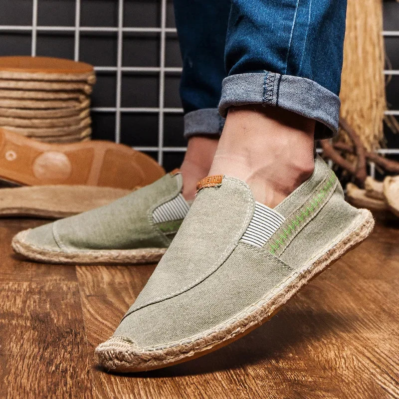 Espadrilhas elegantes em linho