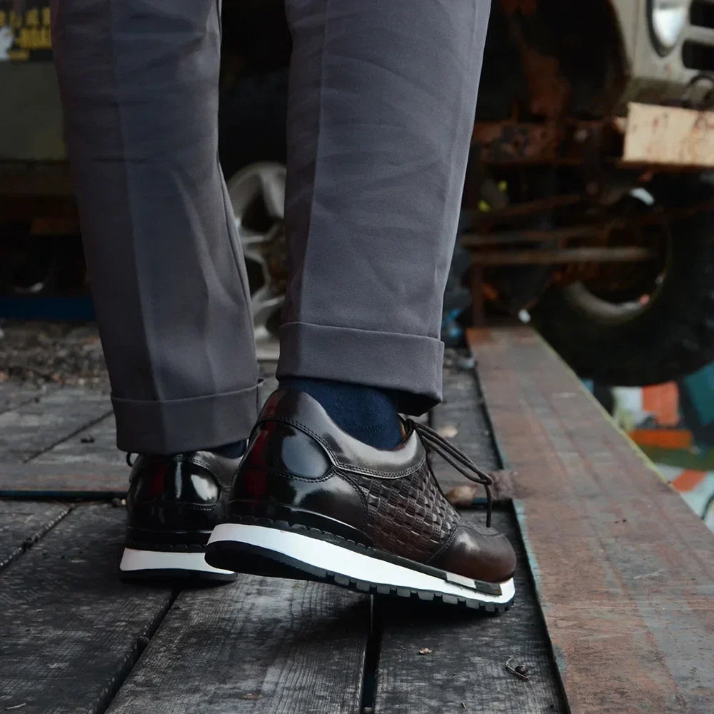 Sapatos Oxford de couro