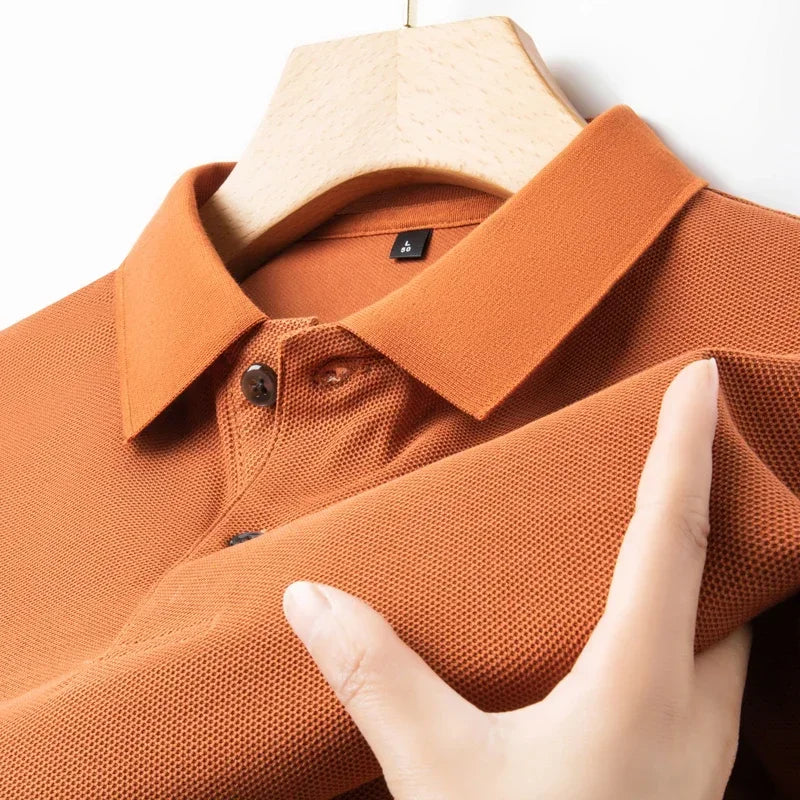 Camisa pólo casual de algodão