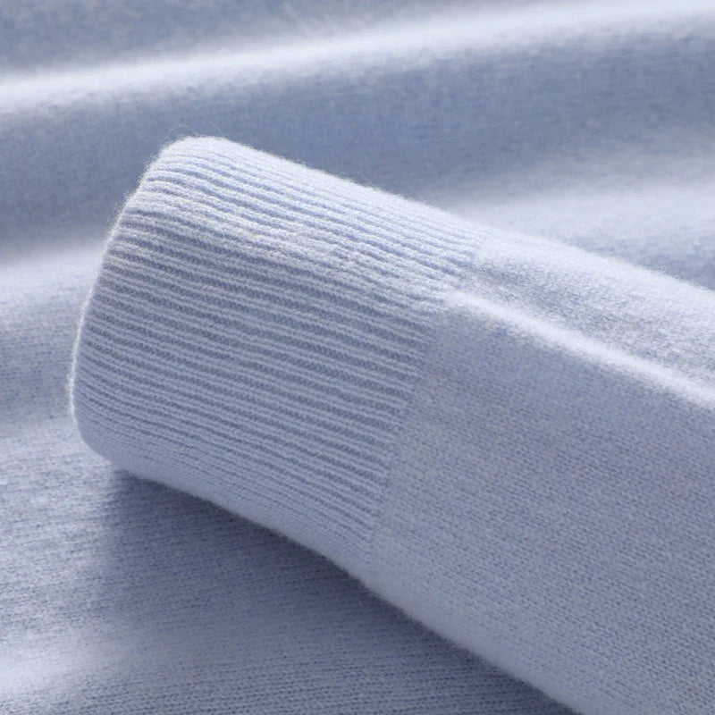 Camisola de caxemira com gola média