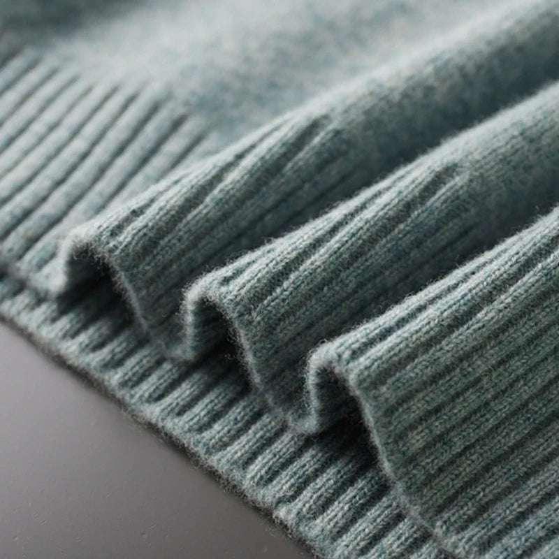 Gola alta em lã merino Vienna