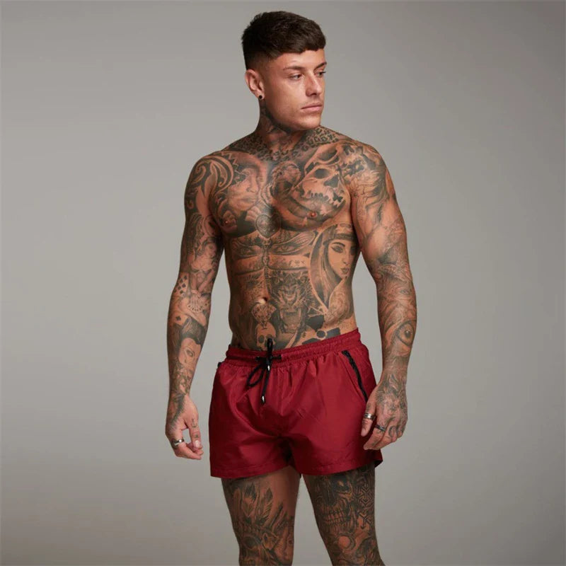 Calções de banho com bolsos com fecho