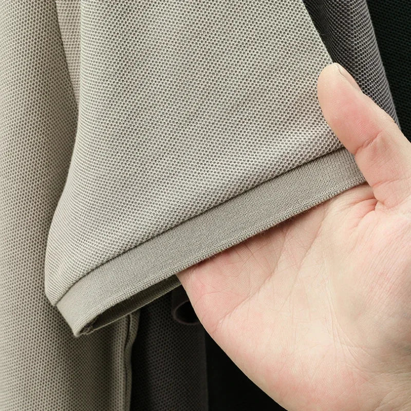 Camisa pólo casual de algodão