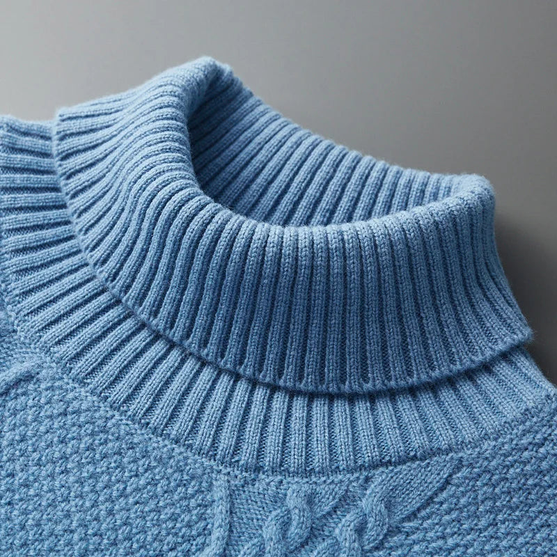 Gola alta de caxemira estampada