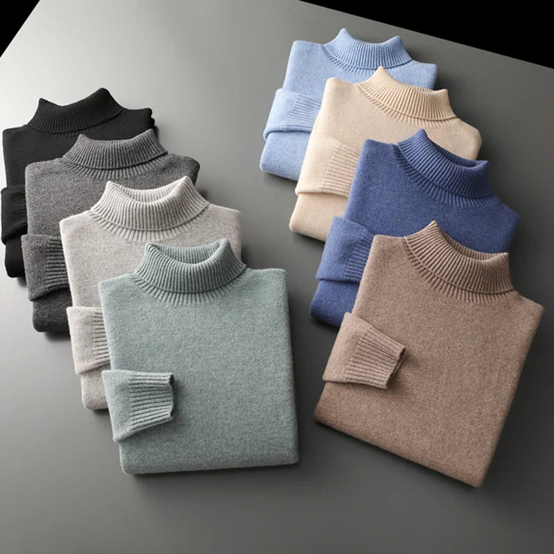 Gola alta em lã merino Vienna