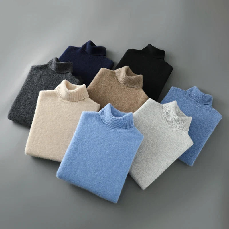 Gola alta de lã elegante