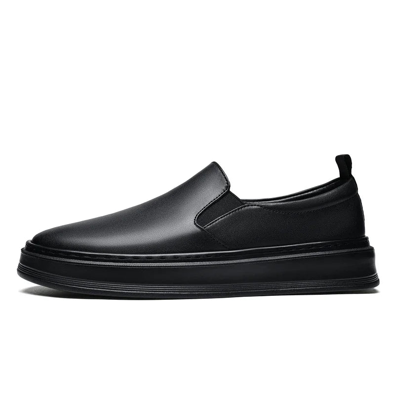 Sapatos Slip-On em pele