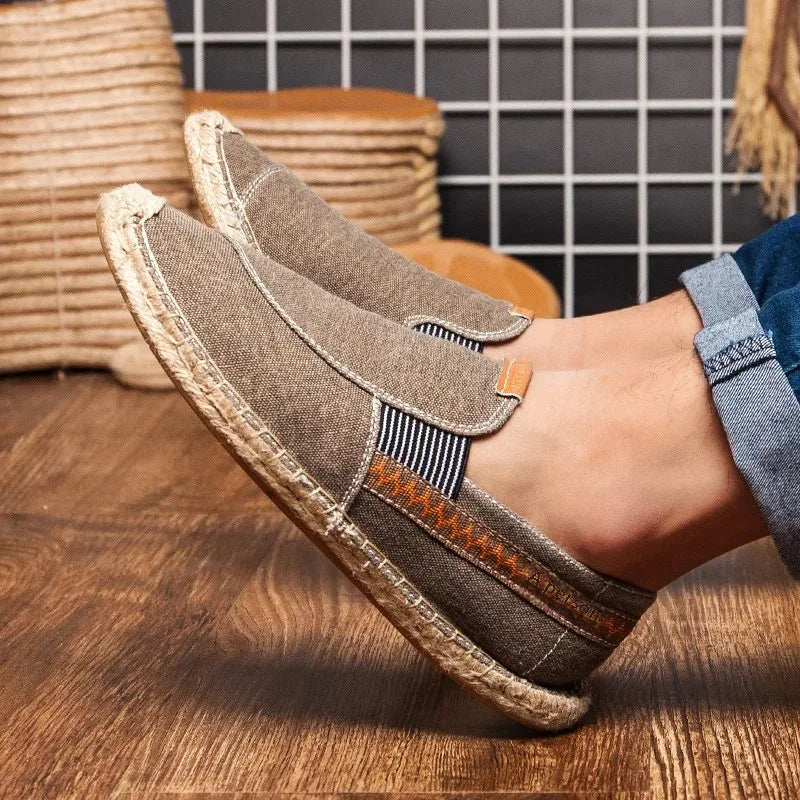 Espadrilhas elegantes em linho