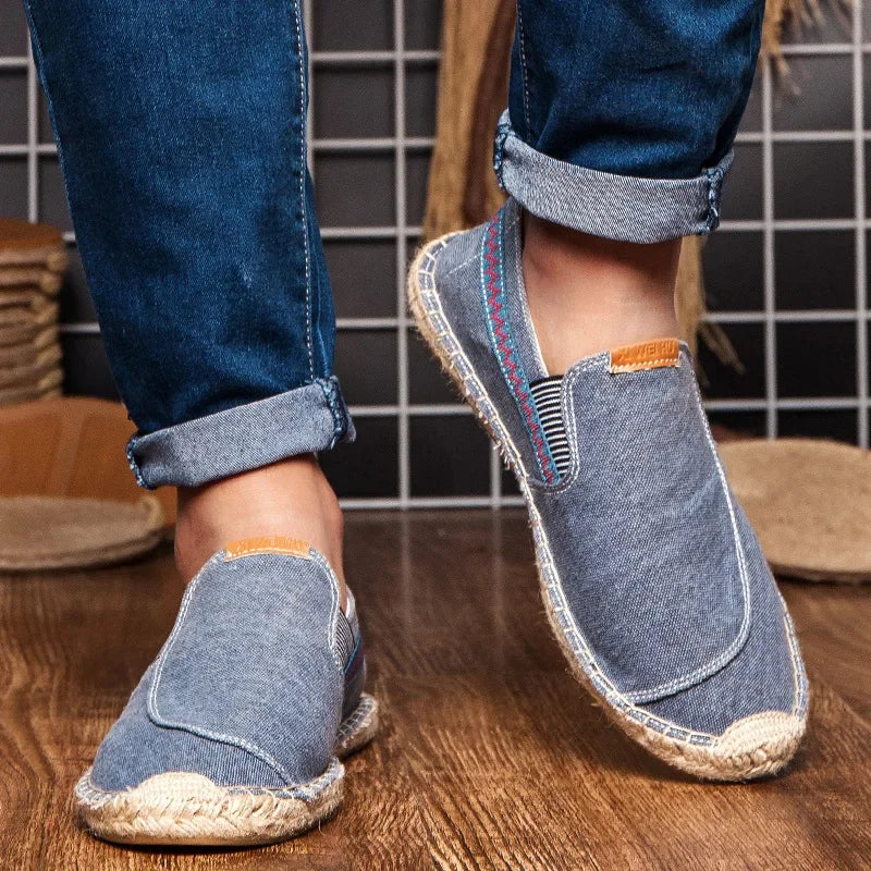 Espadrilhas elegantes em linho