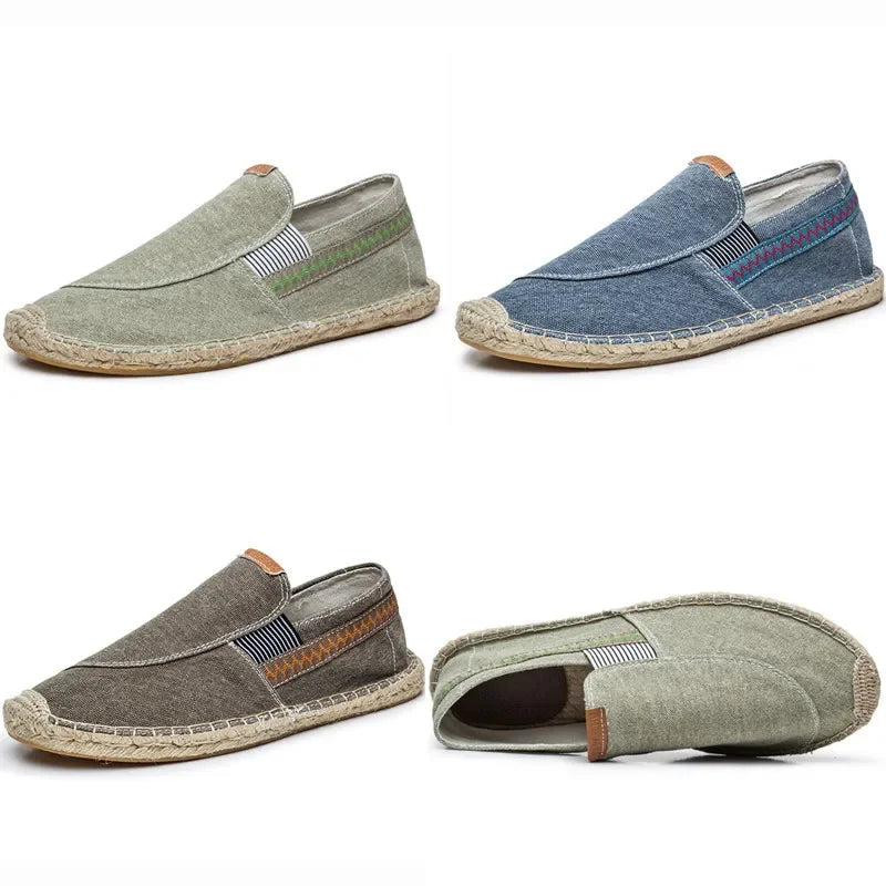 Espadrilhas elegantes em linho