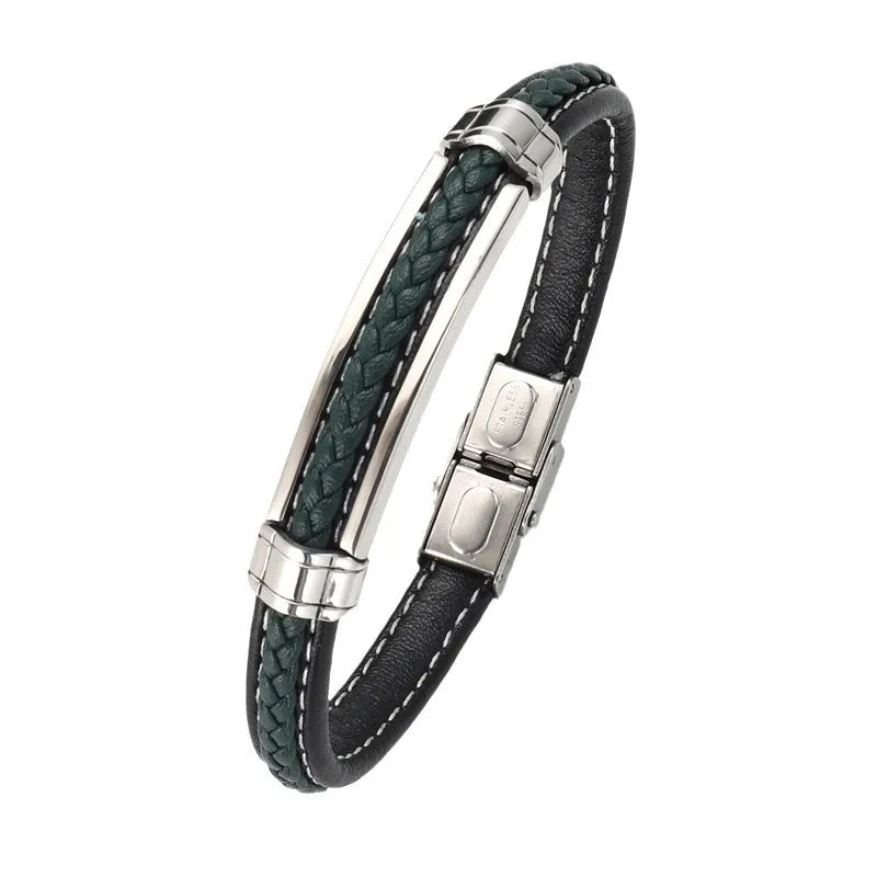 Pulseira elegante de aço inoxidável para homem