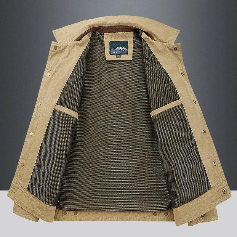 Casaco corta-vento de algodão elegante