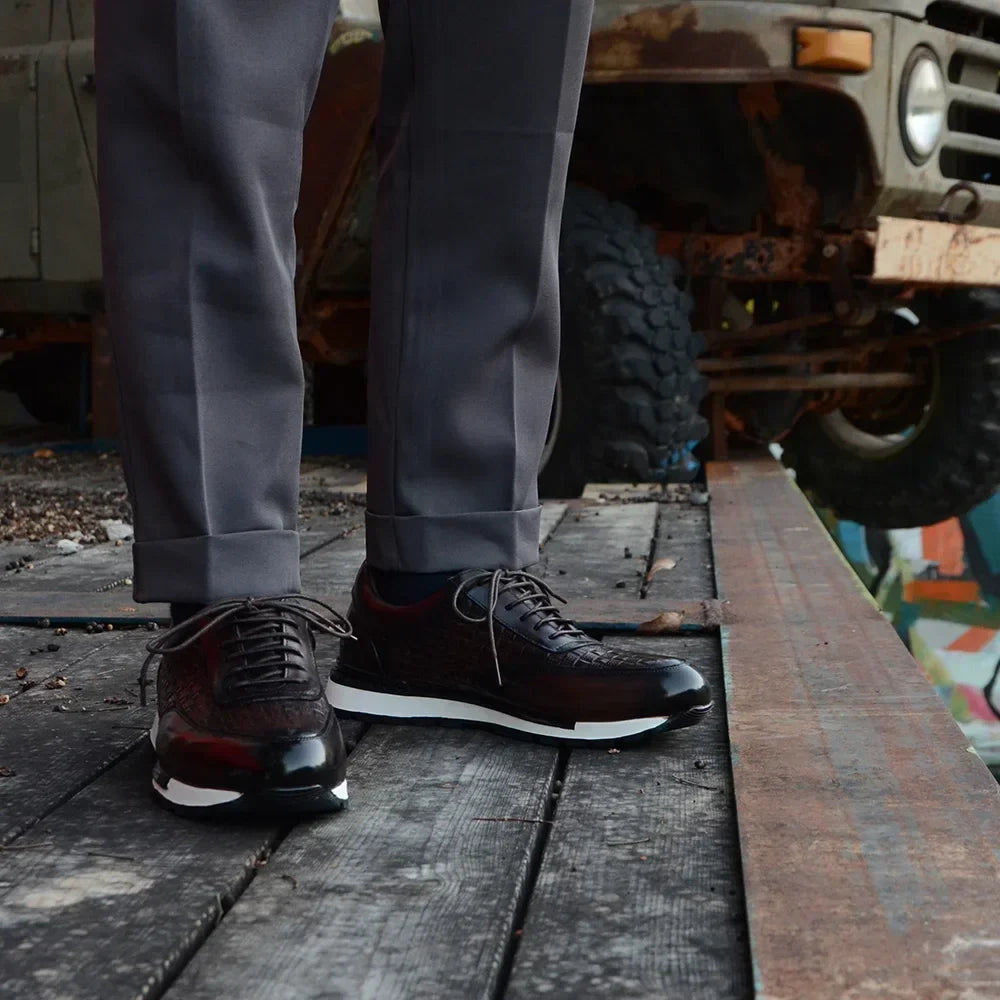 Sapatos Oxford de couro