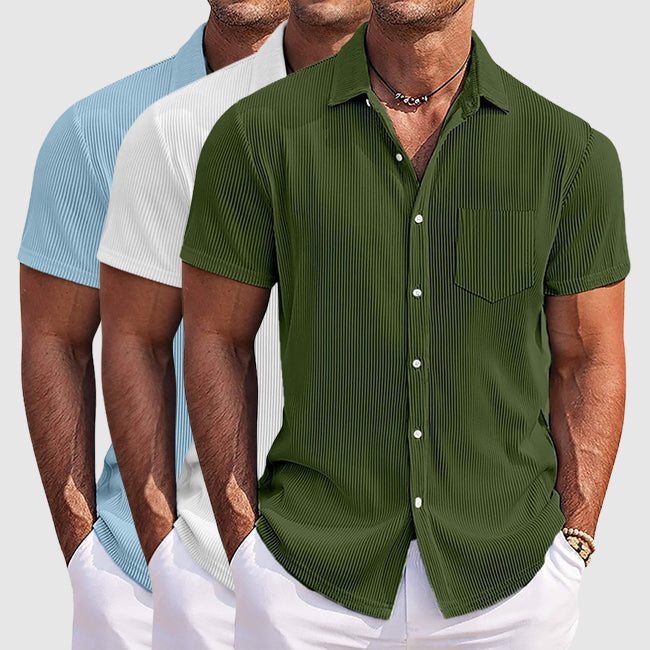 Camisa de verão com riscas elegantes