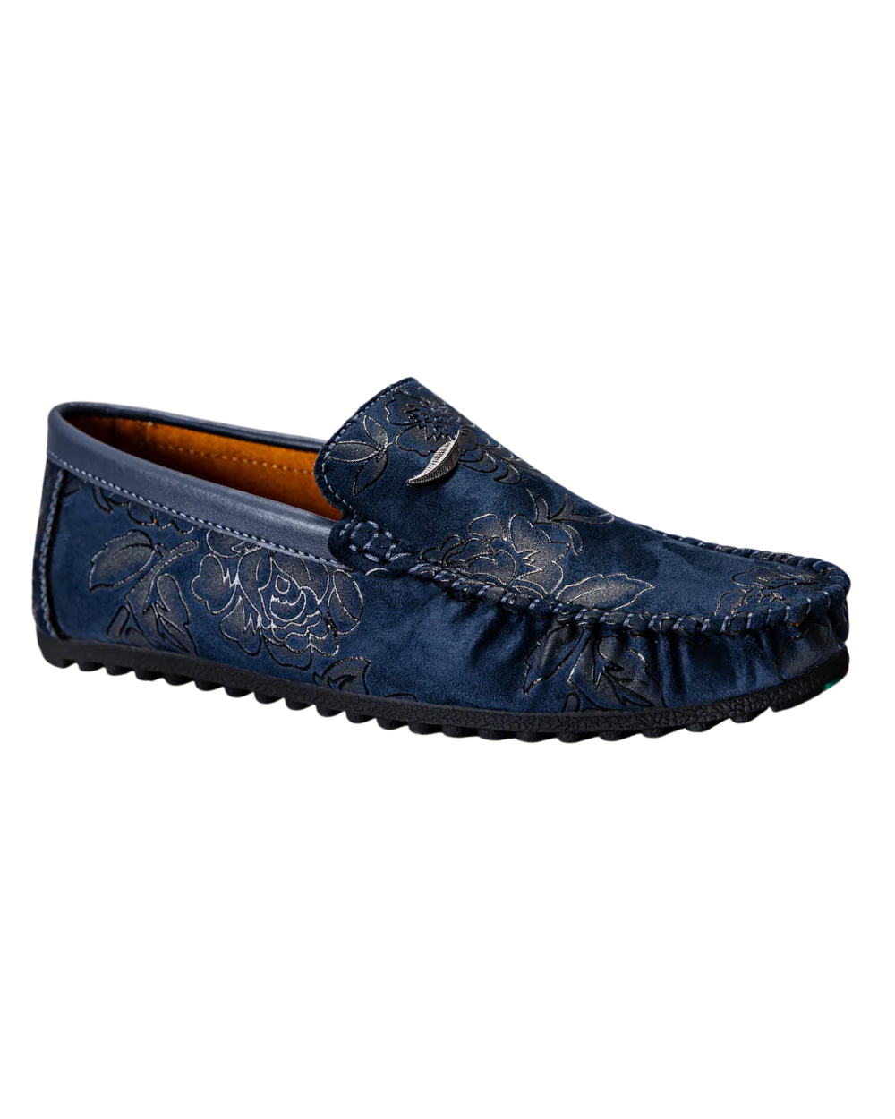 Mocassins em pele floral