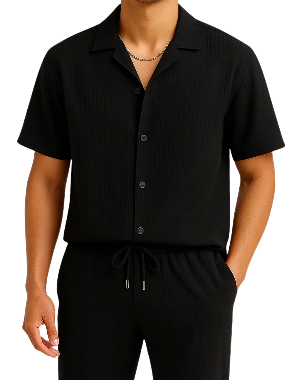 Conjunto de linho elegante