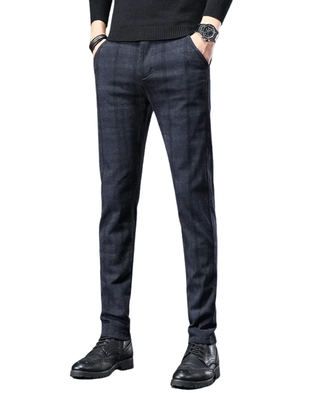 Calças casuais xadrez