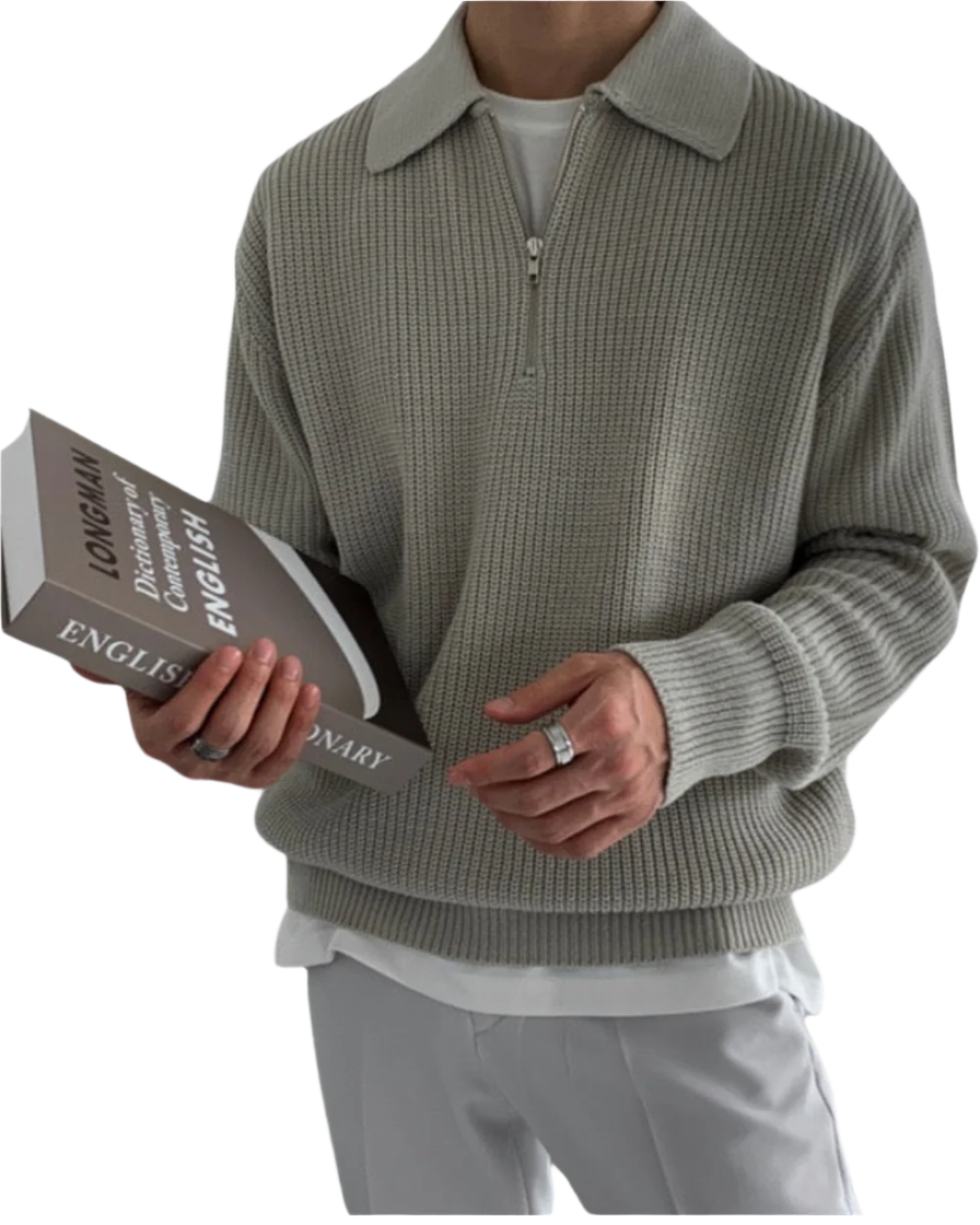 Camisola com fecho de correr Mónaco