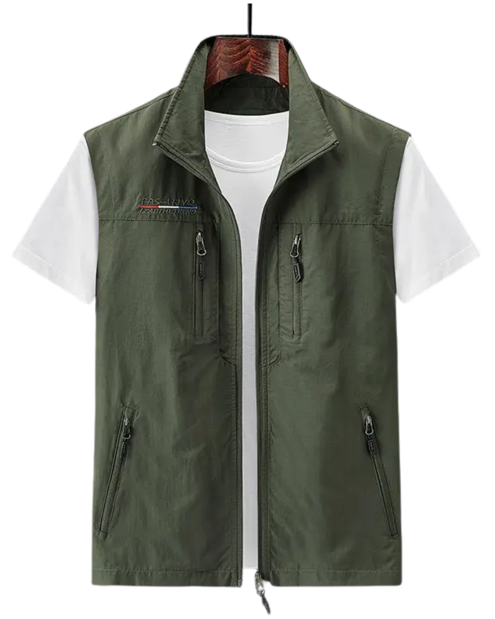 Casaco impermeável com vários bolsos