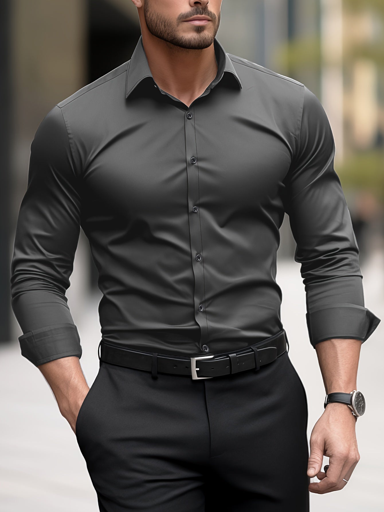 Camisa de corte justo