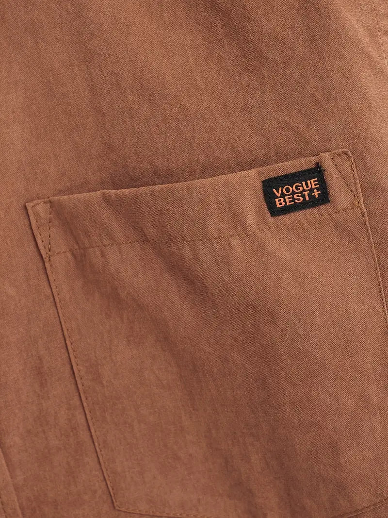 Camisa casual de algodão de manga curta