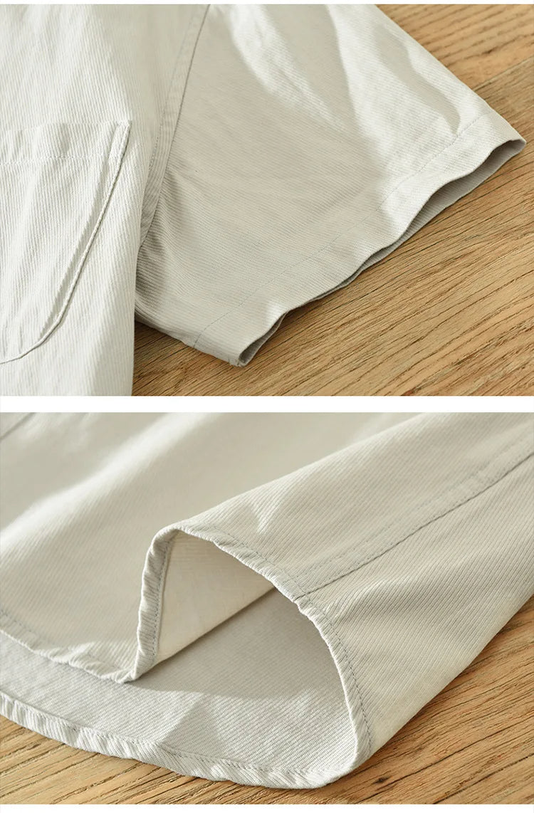 Camisa de algodão de manga curta