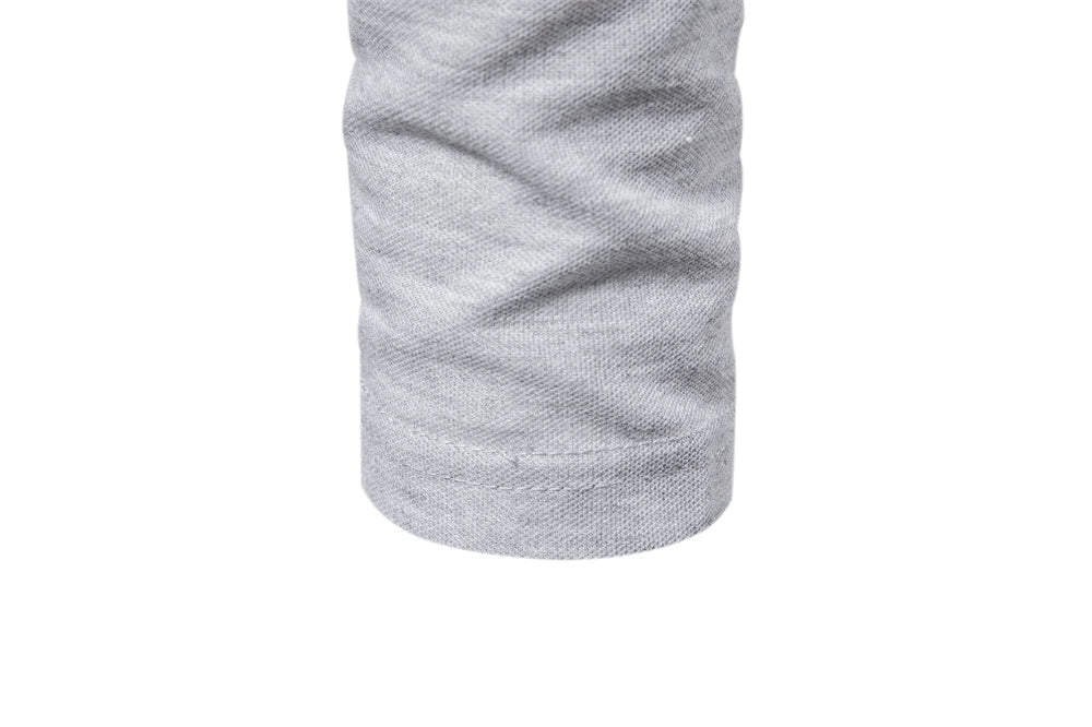 Camisa pólo casual de manga comprida