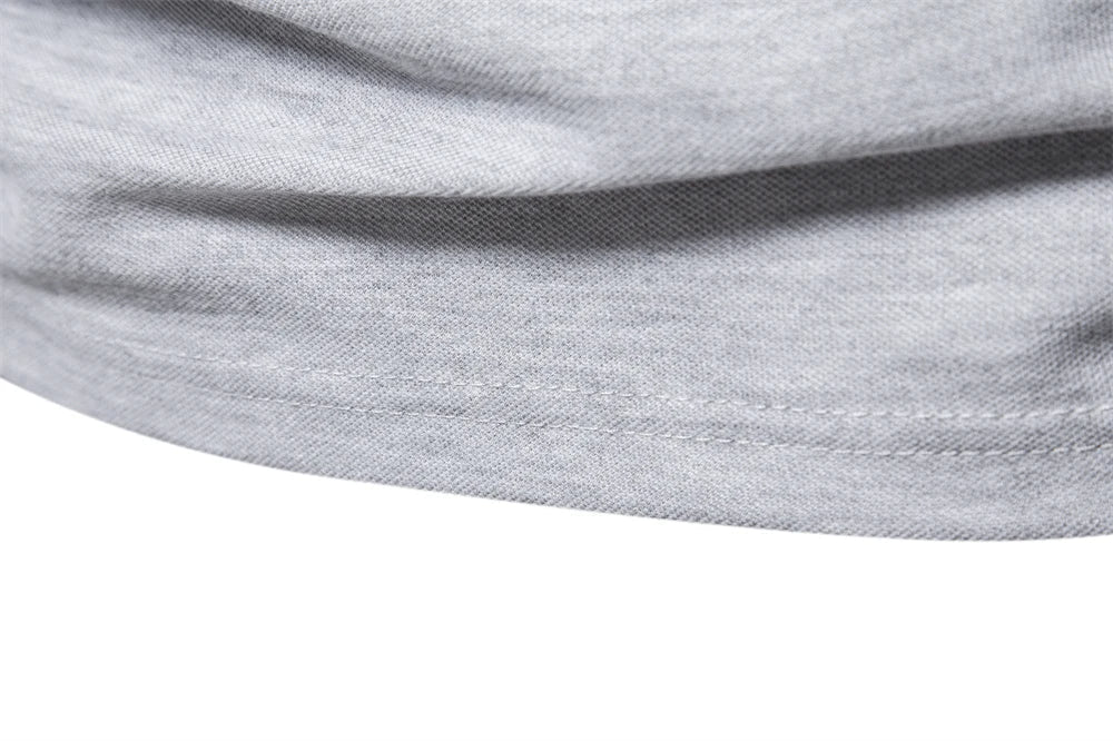 Camisa pólo casual de manga comprida