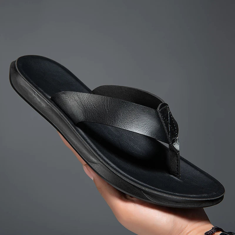 Sandálias de couro casuais