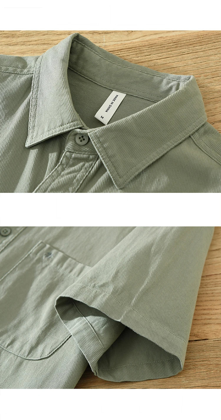 Camisa de algodão de manga curta