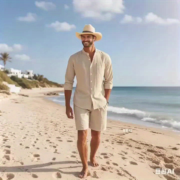 Camisa de linho elegante