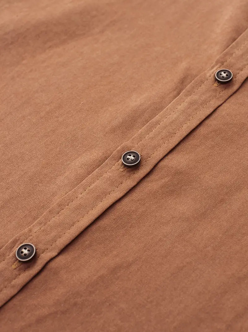 Camisa casual de algodão de manga curta