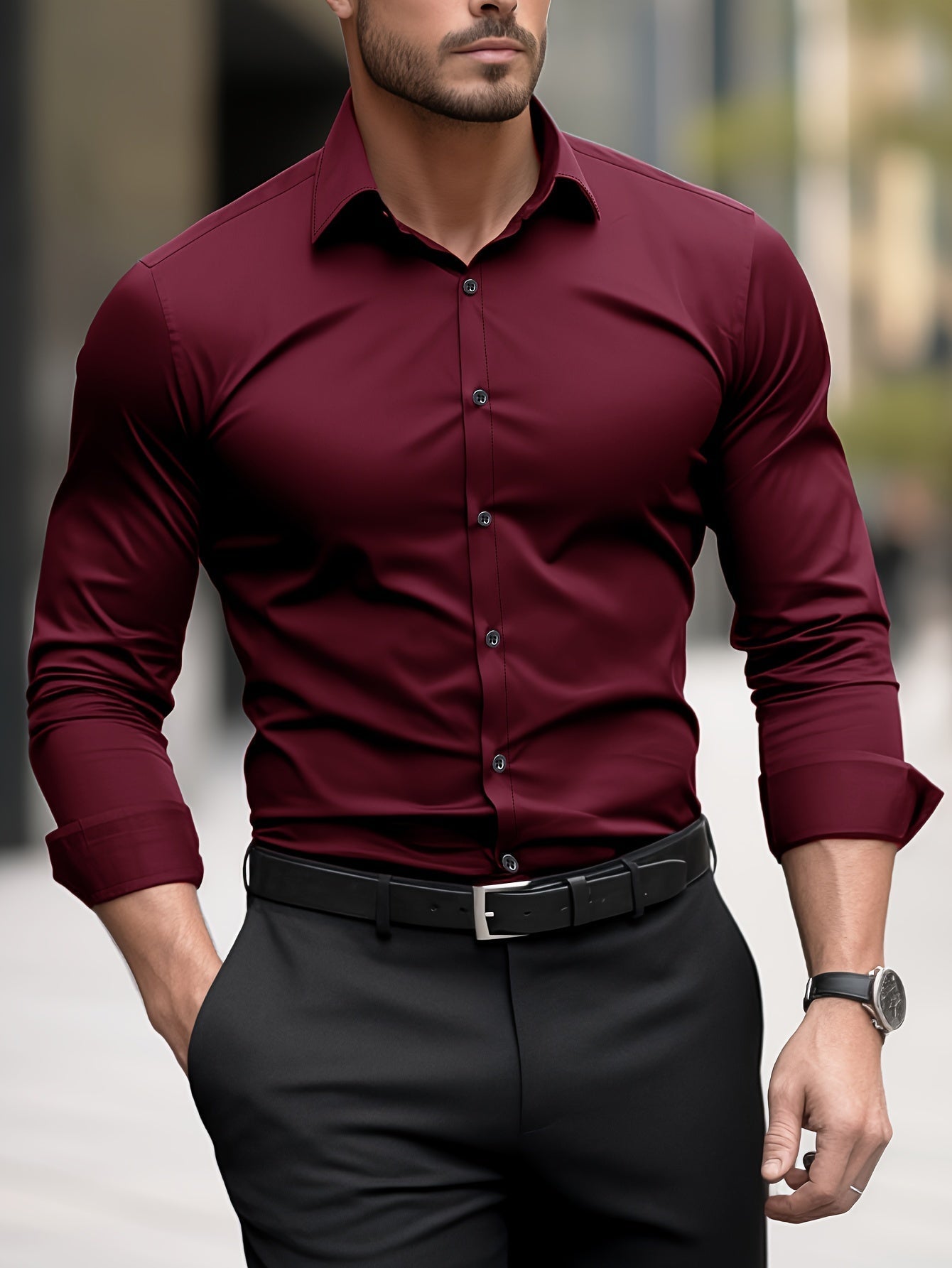 Camisa de corte justo