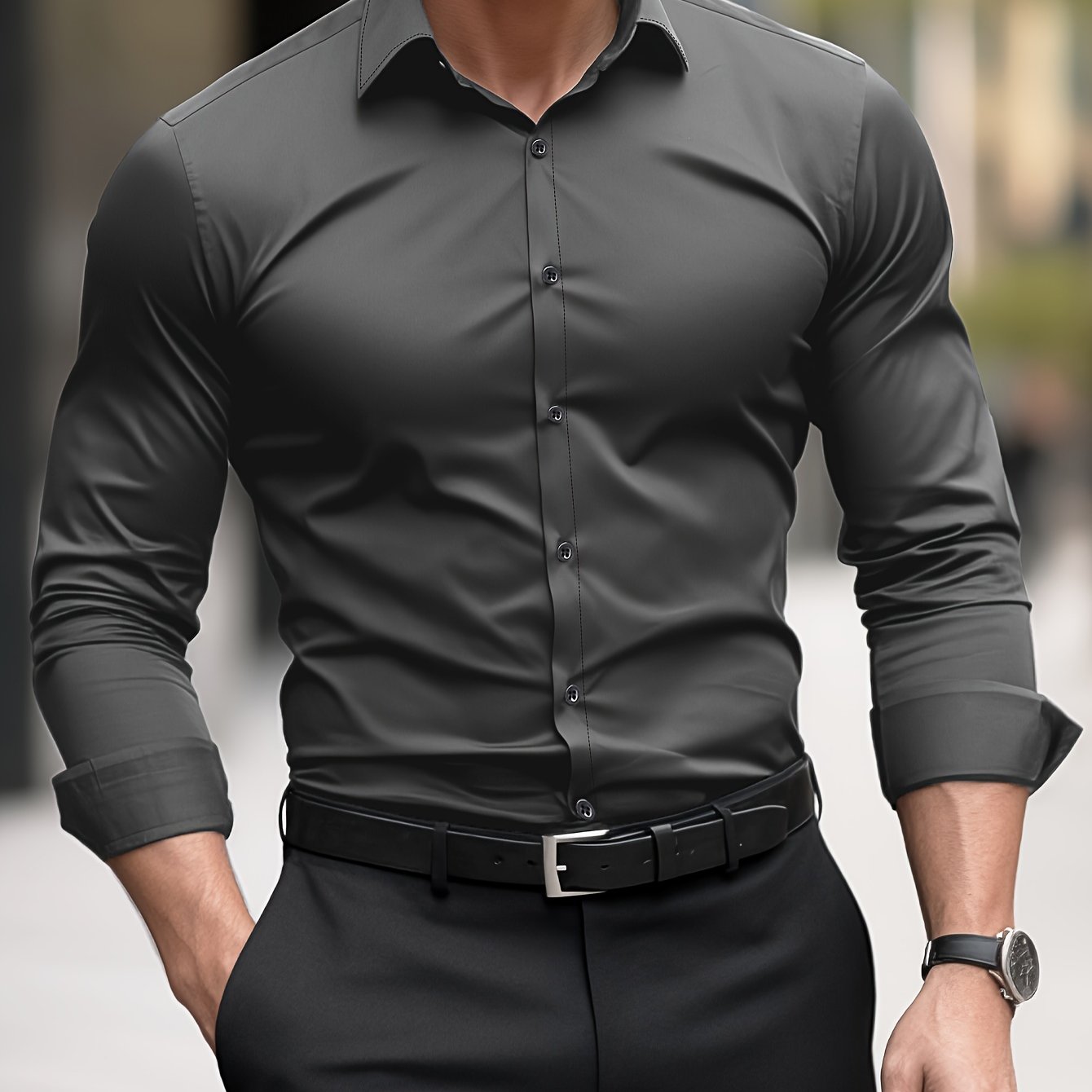 Camisa de corte justo