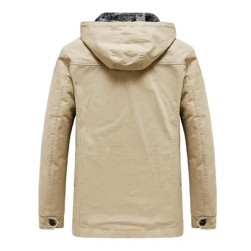 Casaco elegante com vários bolsos