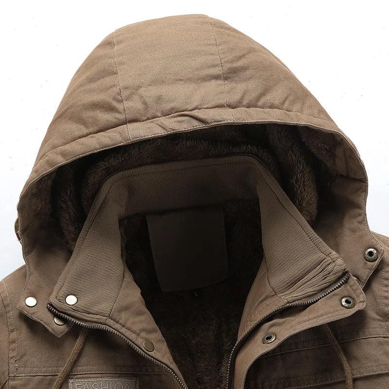 Casaco casual de inverno em algodão