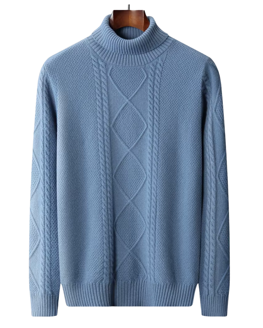 Gola alta de caxemira estampada