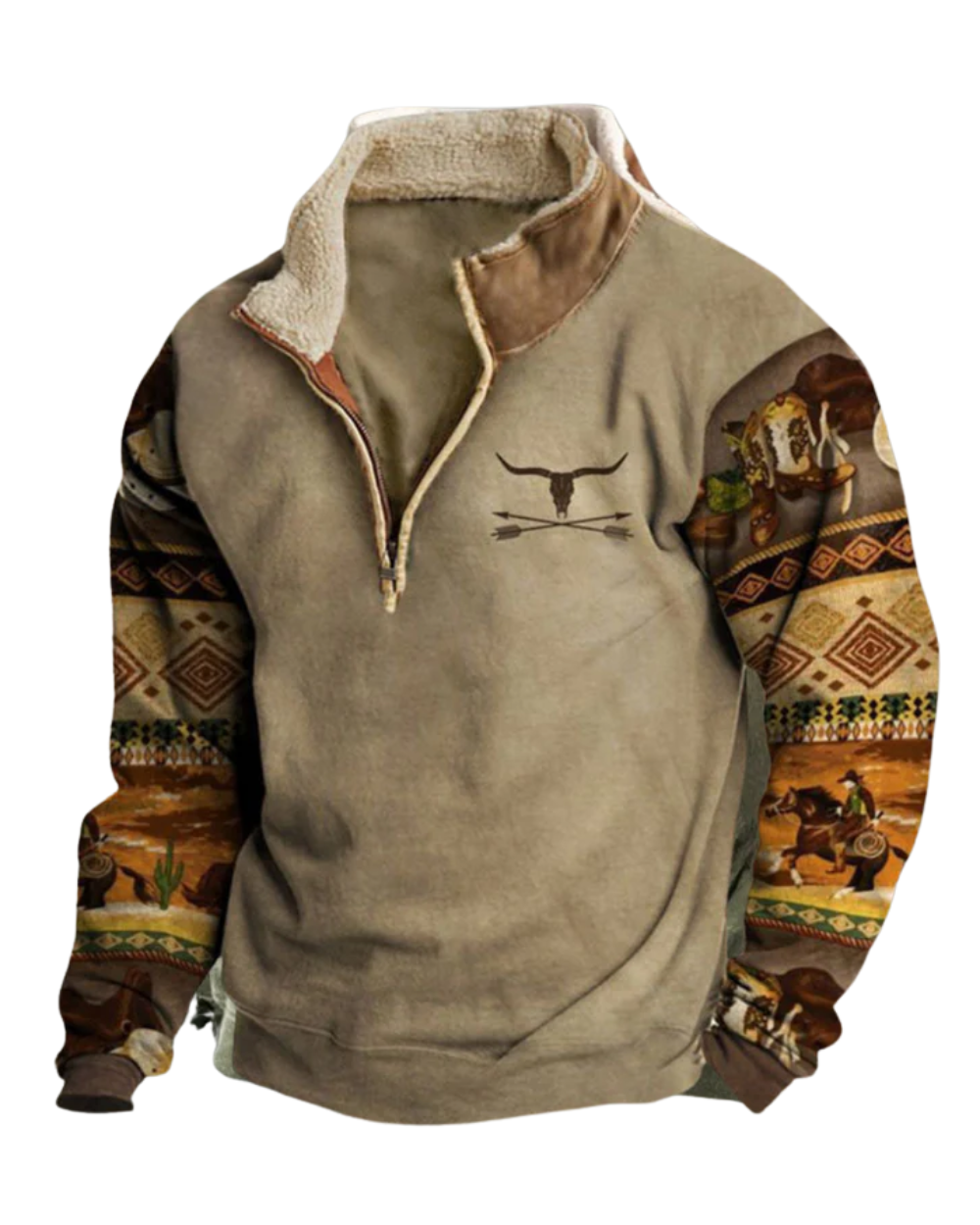 Camisola com fecho de correr vintage