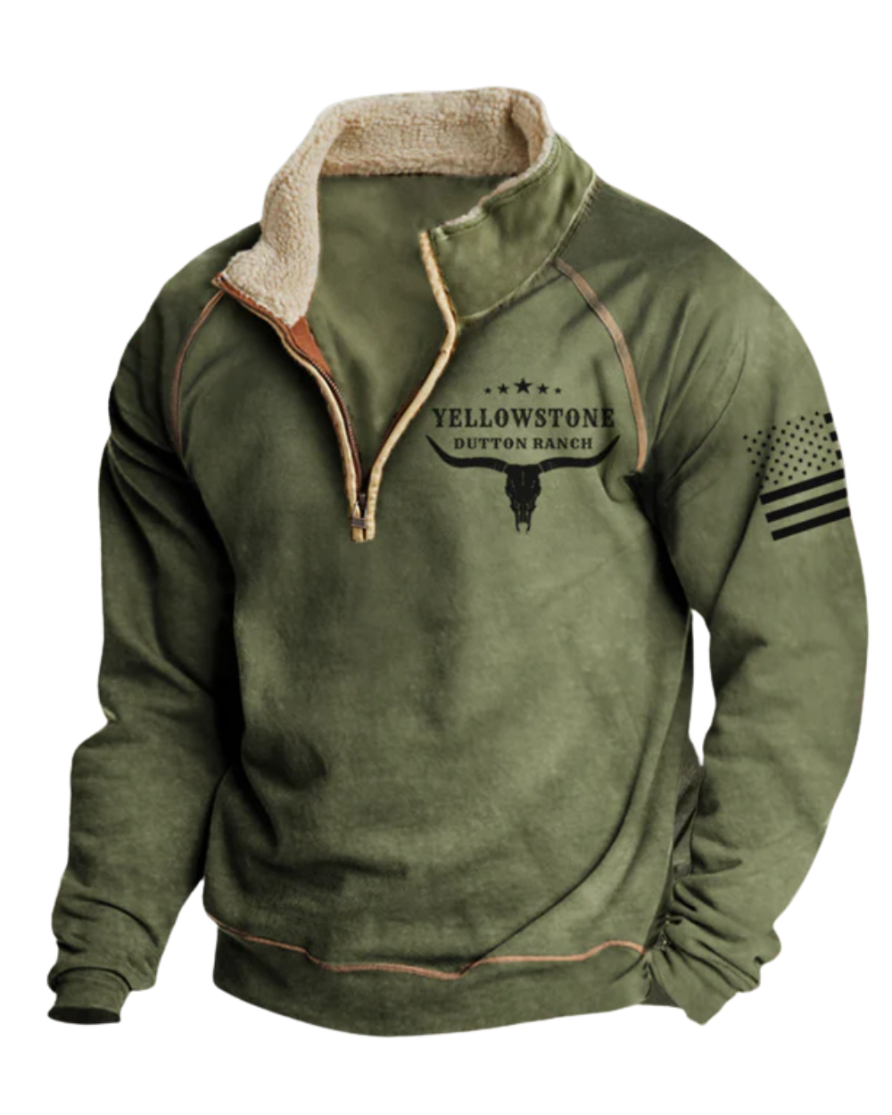 Camisola com fecho de correr vintage