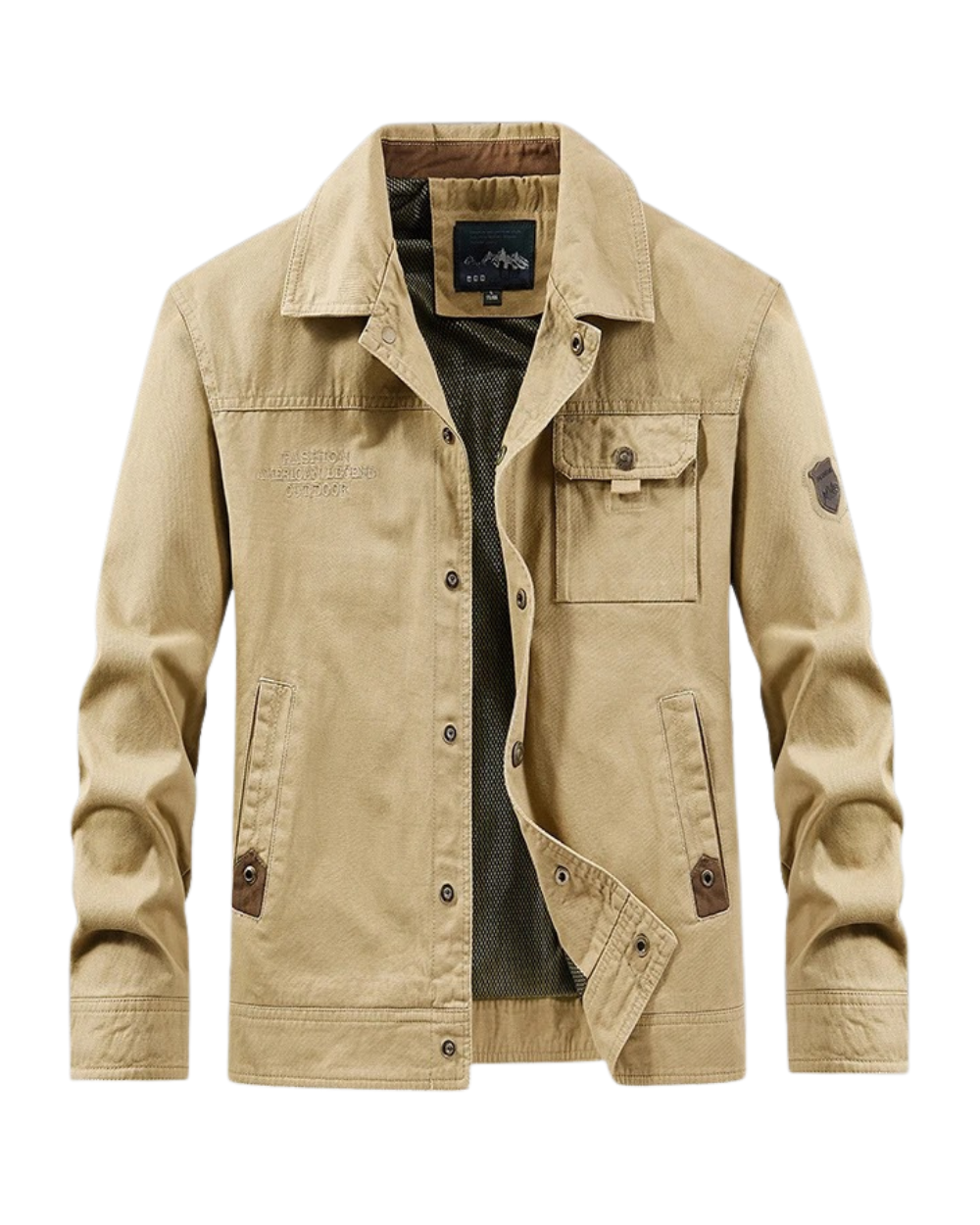 Casaco corta-vento de algodão