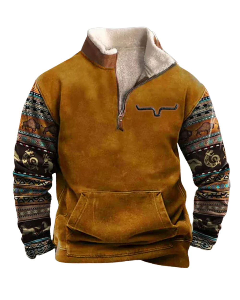 Camisola com fecho de correr vintage