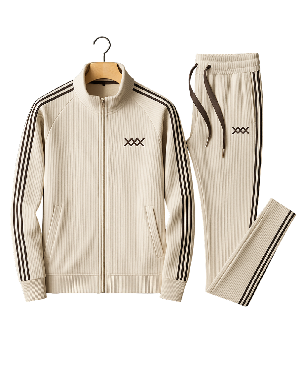 Conjunto de algodão elegante para homem