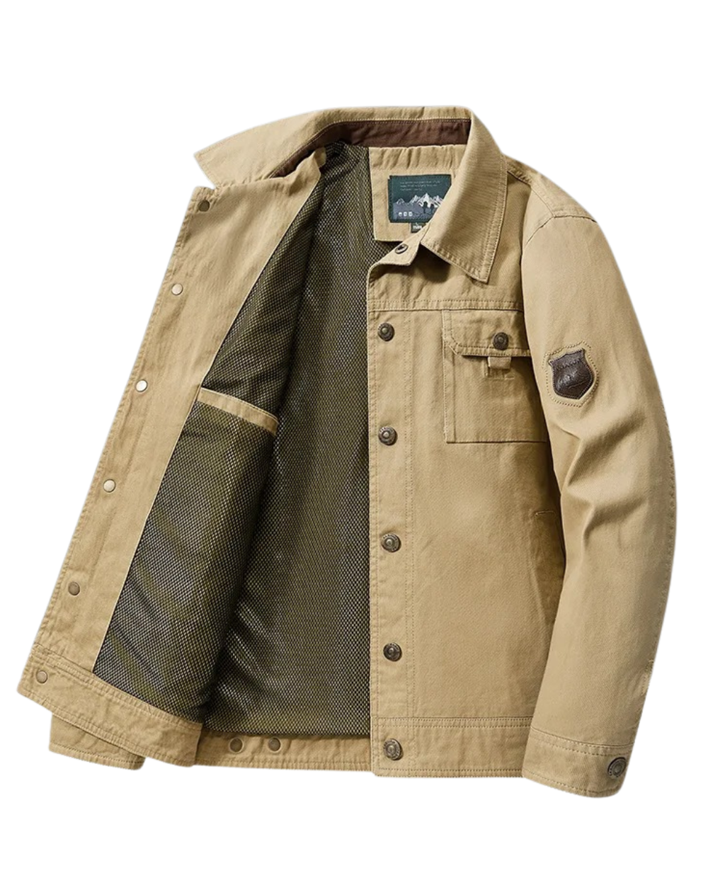 Casaco corta-vento de algodão elegante