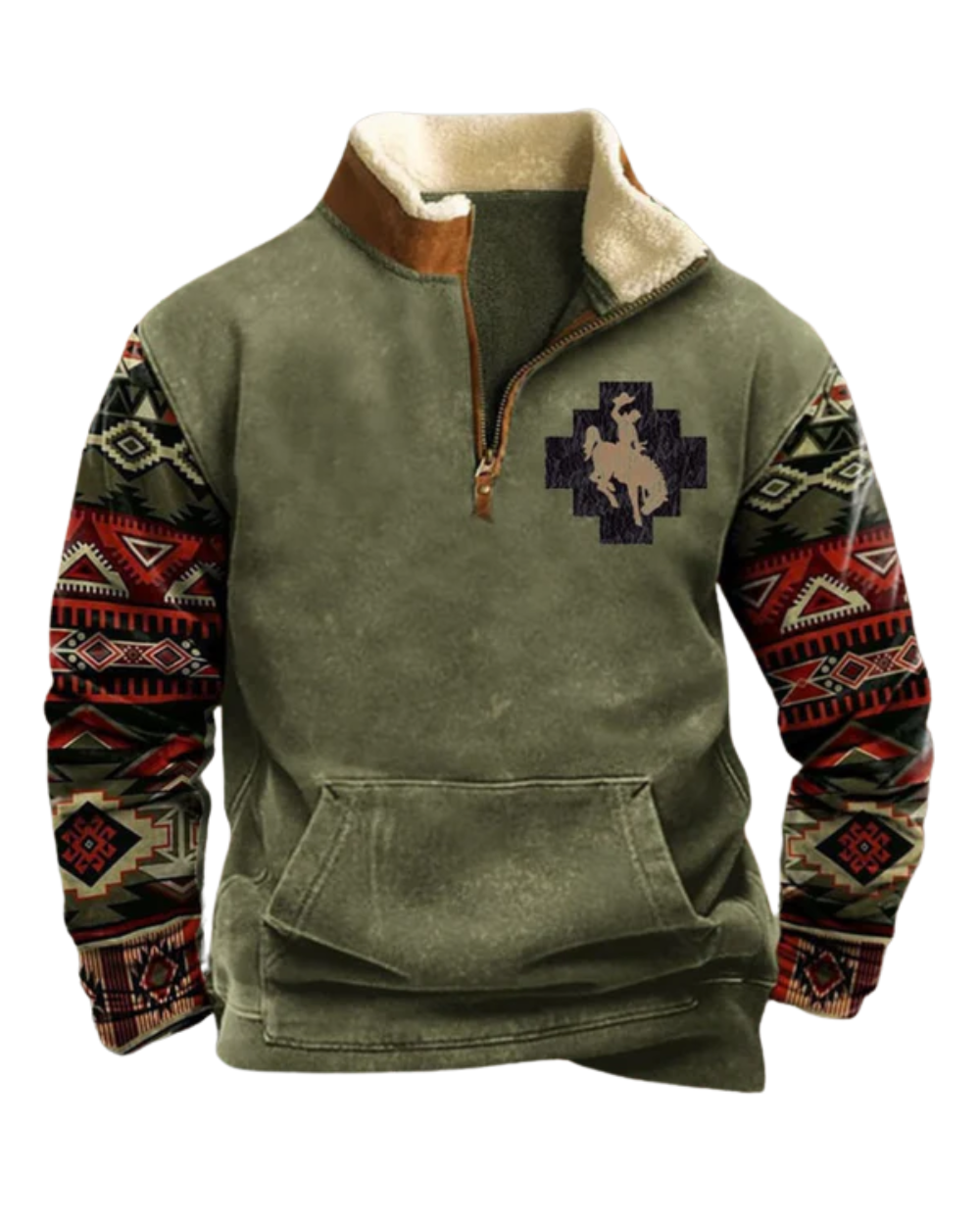 Camisola com fecho de correr vintage