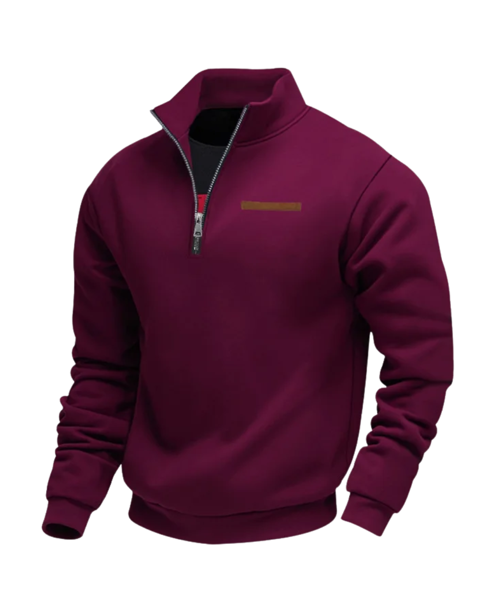 Camisola casual com fecho de correr