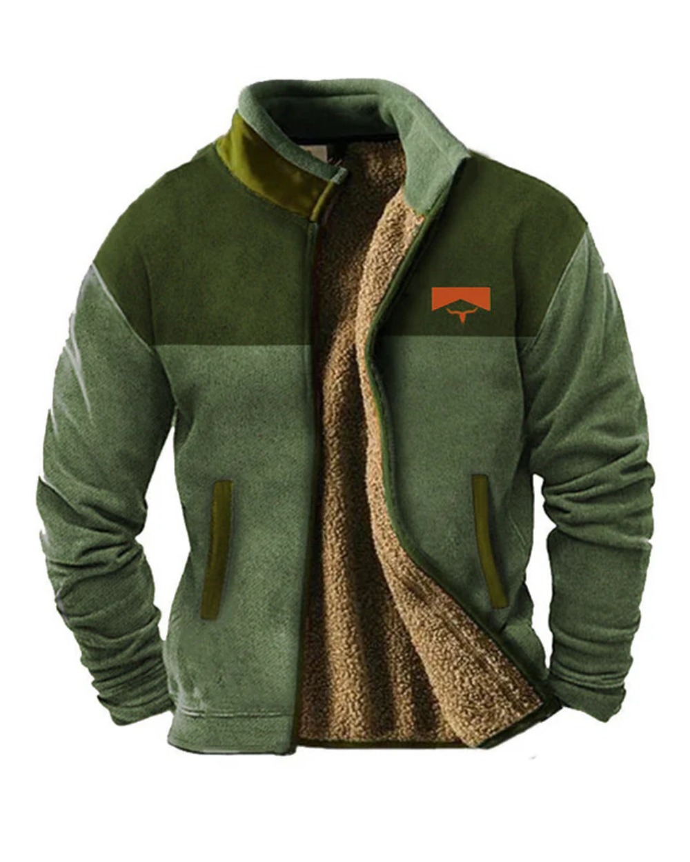 Casaco vintage com fecho de correr